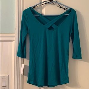 NWT Loveappella XS Turquoise top